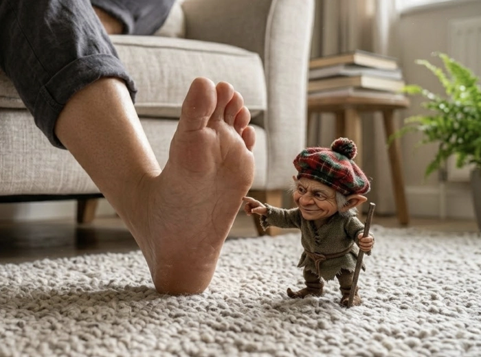 Anatomie du pied montrant les zones nerveuses
