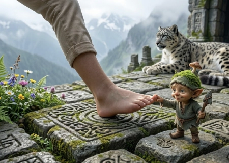 Posture and feet connection