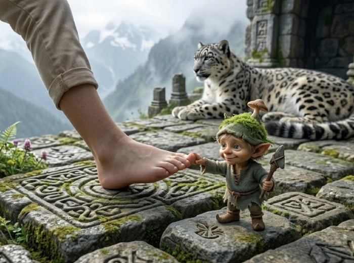 Coureur avec chaussures minimalistes