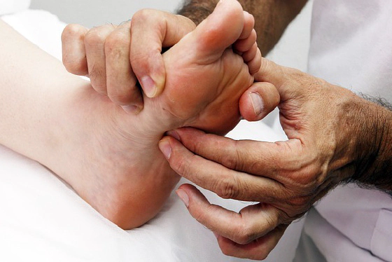 Healthy feet with good blood circulation